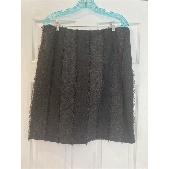 Richard Malcom Frayed A-line Dark Academia Career Skirt  Size 12 - Picture 1 of 7